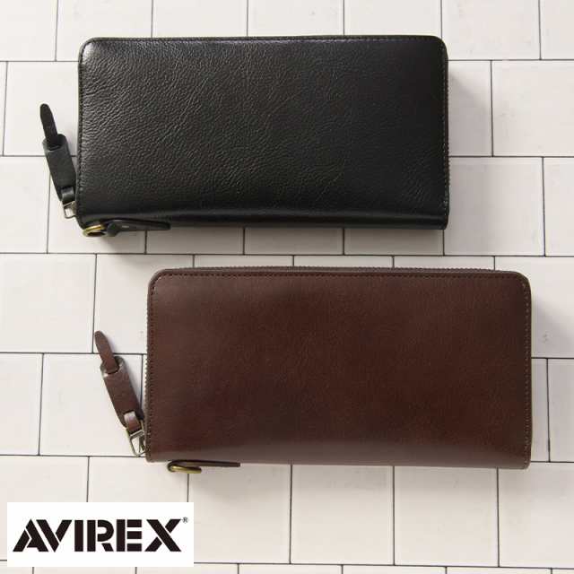 AVIREX BEIDE イタリアンレザー ラウンド長財布 おしゃれ かっこいい 大人 財布 レザー シンプル プレゼント おすすめ 【送料無料】