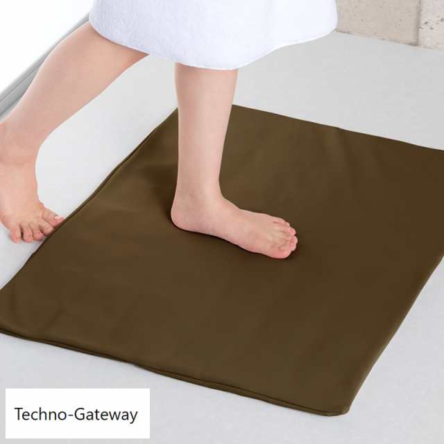 Techno-Gateway もちサラ 珪藻土 バスマット セット LL 80cm×60cm  日本製 洗える おしゃれ 大判 大きいサイズ 珪藻土マット 足拭きマット  の通販は
