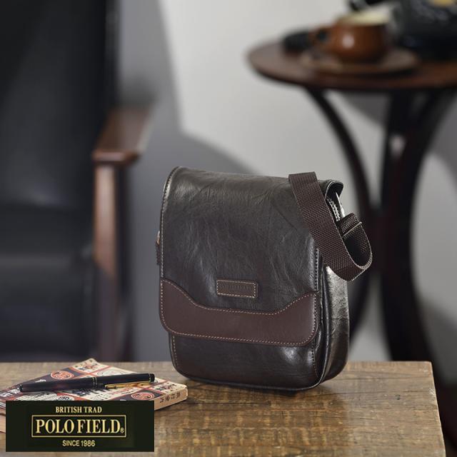 POLOFIELD フラップミニショルダーバッグ 縦型  日本製 斜めがけ 合皮 大人 普段使い 60代 カジュアル