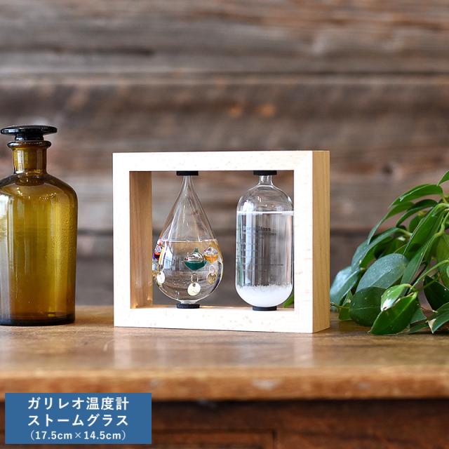 ガリレオ温度計＆ストームグラス 17.5cm×14.5cm  オブジェ モダン かっこいい 男性 大人 知的 理系 好き プレゼント ギフト 6,098円
