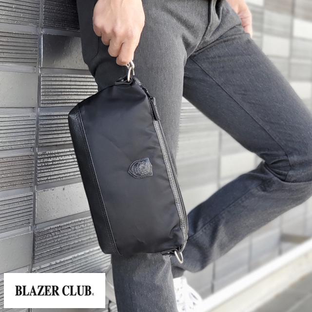 BLAZER CLUB 軽量 ナイロン 横型 2way ミニショルダーバッグ  おしゃれ シンプル 軽い 小さめ かっこいい 無地 おすすめ ギフト  【送料無料】