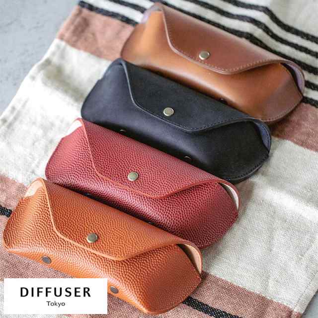 DIFFUSER 牛革メガネケース ホーウィンレザー HORWEEN LEATHER EYEWEAR CASE 2 サングラスケース 本革 レザー 大人 おしゃれ かっこいい