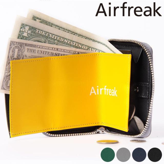 Airfreak ラウンドファスナー コンパクト財布 Venice メンズ