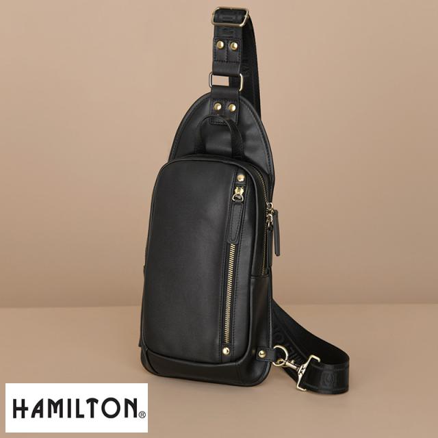 HAMILTON 馬革ボディバッグ Grandeur  メンズ 本革 ワンショルダーバッグ カジュアル 大人 かっこいい シンプル 軽量 鞄 かばん  【送料無料】