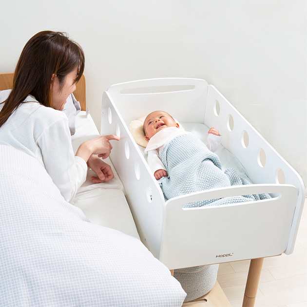 HOPPL ホップル bebed newborn（べベッド ニューボーン） ベビーベッド ゆりかご ミニベッド キャスター付き 簡易ベッド