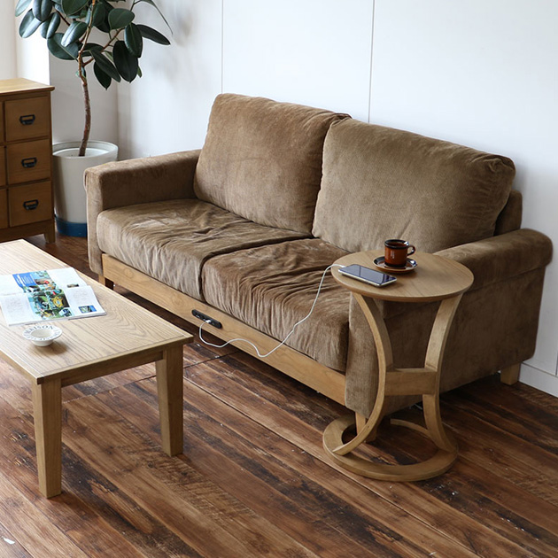 Rasic ラシック 2人掛けソファー ソファー ファブリック リビング 2人掛け コンセント の通販は