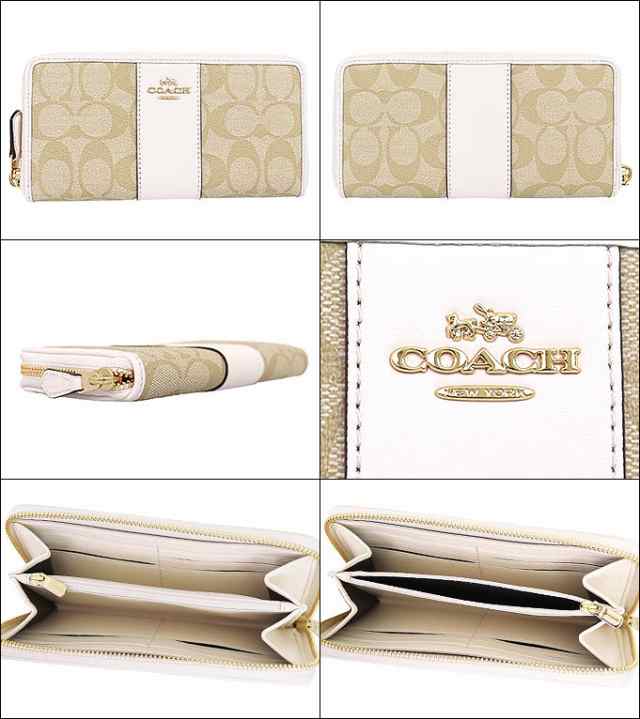 大得価定番コーチ COACH 長財布 新品未使用 カーキ ライトチョーク プレゼント 小物