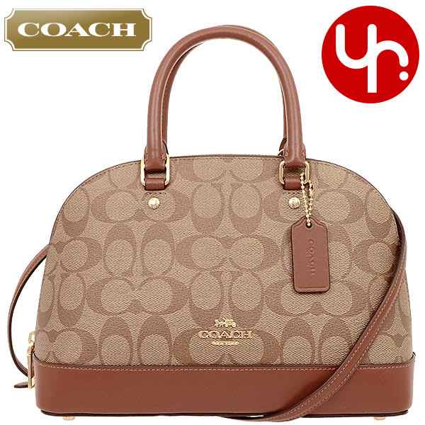 コーチ COACH バッグ ハンドバッグ F27583 カーキ×サドル2 特別送料無料 コーチ ラグジュアリー シグネチャー ミニ シエラ サッチェル アウトレットレディース ブランド 通販 斜めがけ 2021 バレンタインの通販は