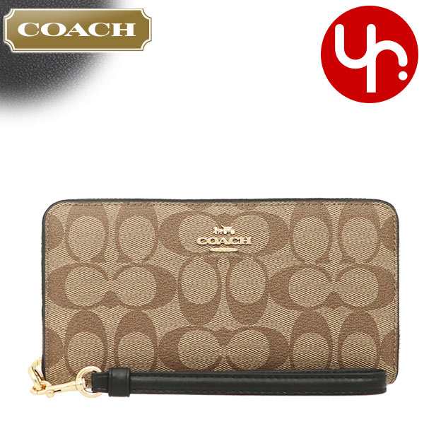 コーチ COACH 財布 長財布 FC4452 C4452 カーキ×ブラック アウトレット レディース プレゼント ギフト 人気 ブランド おすすめ 女性 男