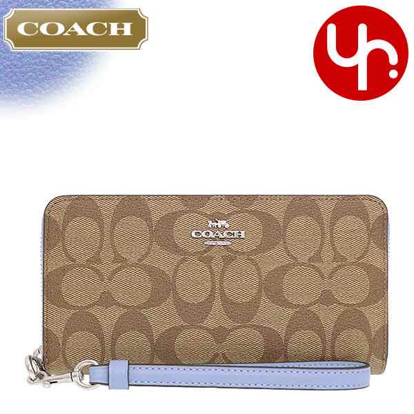 コーチ COACH 財布 長財布 FC4452 C4452 カーキ×マーブルブルー