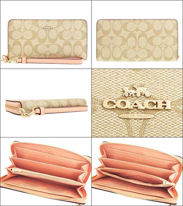 コーチ COACH 財布 長財布 FC4452 C4452 ライトカーキ×フェイディドブラッシュ アウトレット レディース プレゼント ギフト 人気  ブラ｜au PAY マーケット