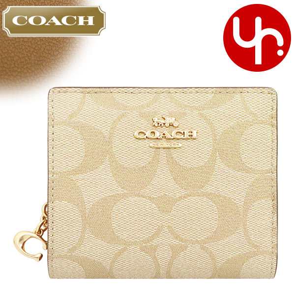 コーチ COACH 二つ折り財布 FC3309 C3309 ライトカーキ×ライトサドル アウトレット レディース プレゼント ギフト 人気 ブランド おすす