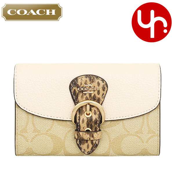 COACH コーチ シグネチャークリオ ウォレット カーキマルチ-