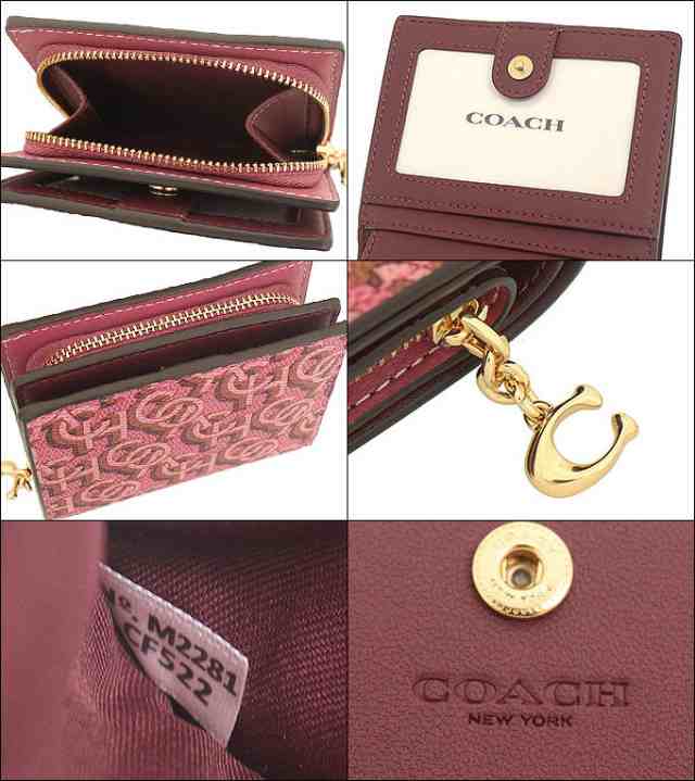 コーチ COACH 二つ折り財布 FCF522 CF522 ルージュ アウトレット