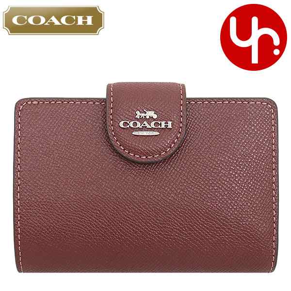 コーチ COACH 二つ折り財布 F06390 6390 ワイン アウトレット レディース プレゼント ギフト 人気 ブランド おすすめ 女性 男性