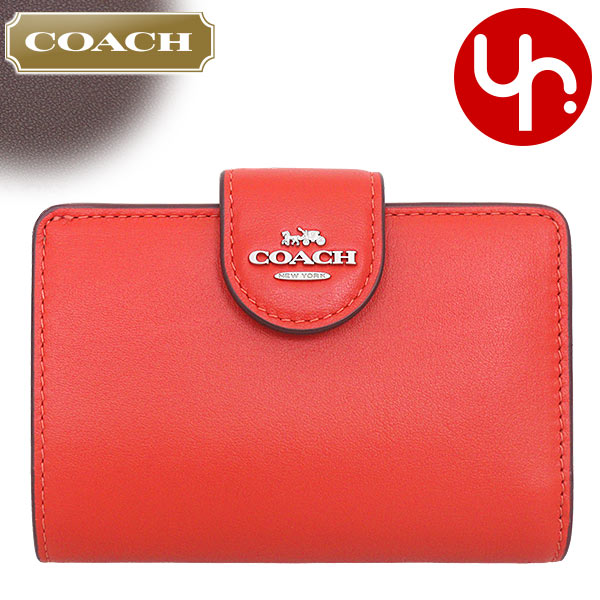 コーチ COACH 二つ折り財布 FCR791 CR791 マイアミレッド  アウトレット レディース プレゼント ギフト 人気 ブランド おすすめ 女性