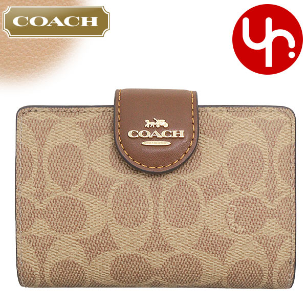 コーチ COACH 二つ折り財布 FCW786 CW786 タン×ブラウン アウトレット レディース プレゼント ギフト 人気 ブランド おすすめ 女性 男性 13,088円