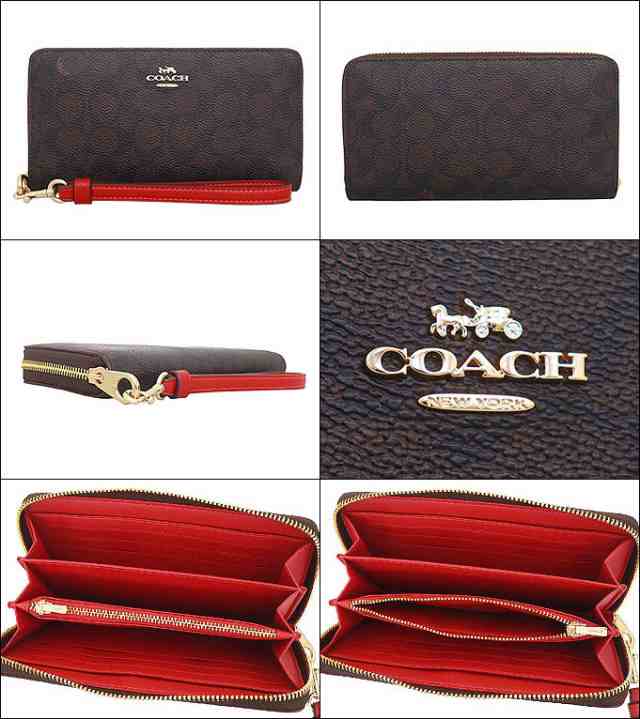 コーチ COACH 長財布 FCW778 CW778 ウォルナット×ボールドレッド アウトレット レディース プレゼント ギフト 人気 ブランド おすすめ 女性 男性の通販は