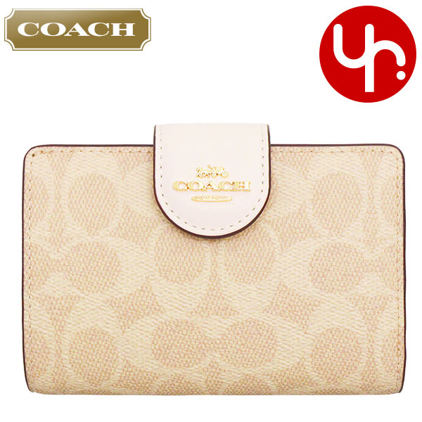 コーチ COACH 二つ折り財布 FCW786 CW786 サンド×チョーク アウトレット レディース ギフト 人気 ブランド おすすめ 女性 男性