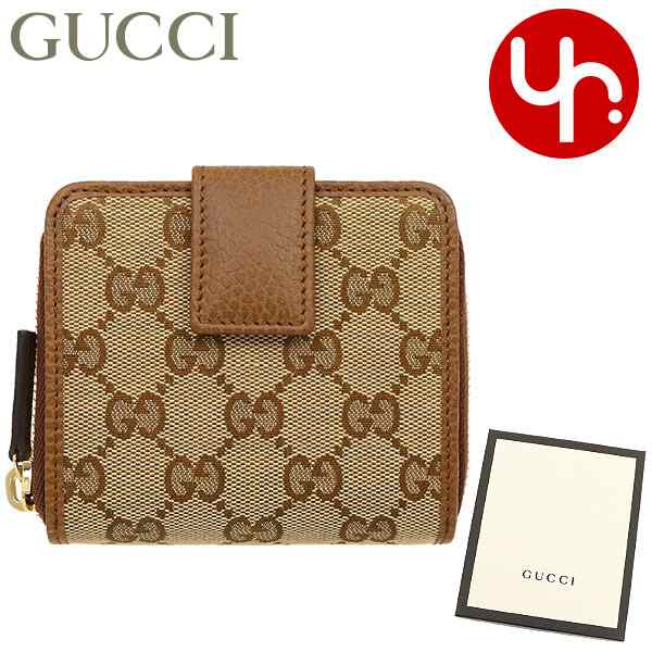 グッチ GUCCI 二つ折り財布 346056 KY9LG ベージュ×ブラウン