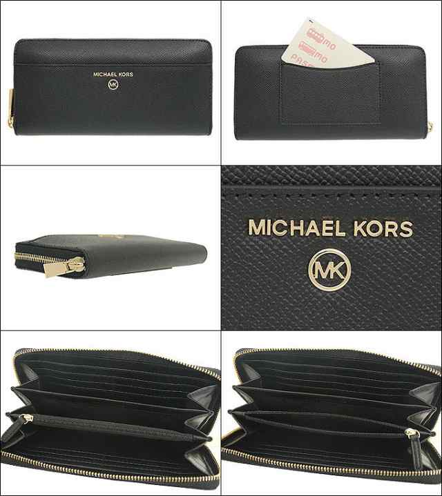 マイケルコース MICHAEL KORS 財布 長財布 34H1GT9E8L ブラック ...