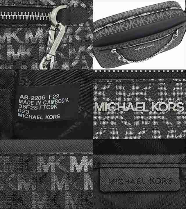 マイケルコース MICHAEL KORS ショルダーバッグ 35F2STTC9K ブラック×シルバー アウトレット レディース プレゼント ギフト  人気 ブラン｜au PAY マーケット