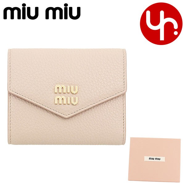 ミュウミュウ miumiu 二つ折り財布 5MH040 2DT7 ブティック レディース