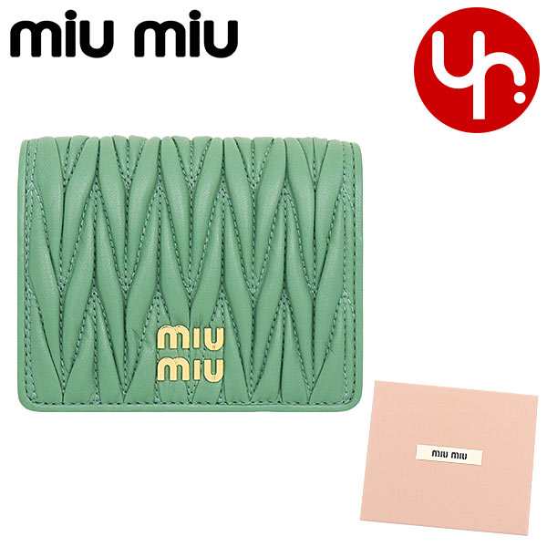 ミュウミュウ miumiu 二つ折り財布 5MV204 2FPP ブティック レディース