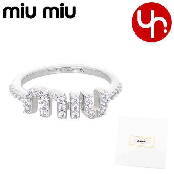 MIUMIU リング 5JA091 2DNC ロゴ 指輪 クリスタル miu MIUMIU ミュウミュウ リング 5JA091 2DNC レディース ロゴ