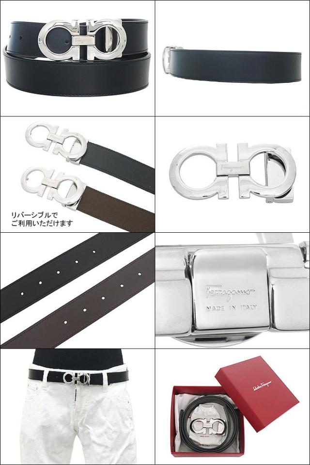 サルヴァトーレ フェラガモ Salvatore Ferragamo ベルト 67 5542 ブラック×シルバー  ブティック メンズ プレゼント ギフト 人気 ブランド おすすめ 女性 男性の通販は