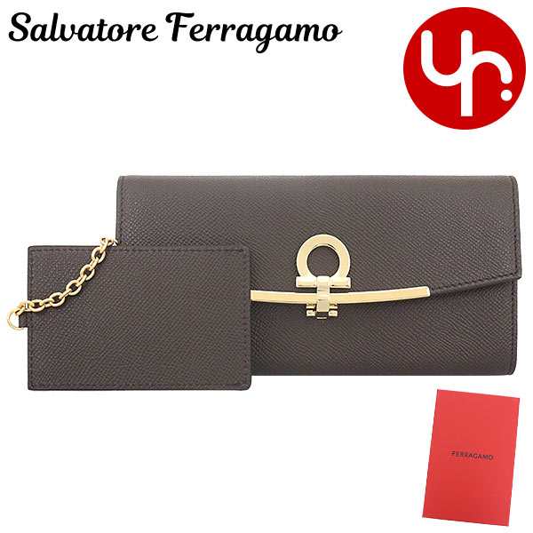 サルヴァトーレ フェラガモ Salvatore Ferragamo 長財布 22 D150 テスタディモーロ×ブラウン ブティック レディース プレゼント ギフト