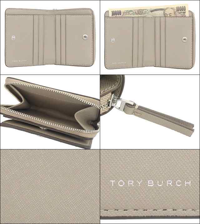 トリーバーチ TORY BURCH 二つ折り財布 147606 0223 グレーチョーク