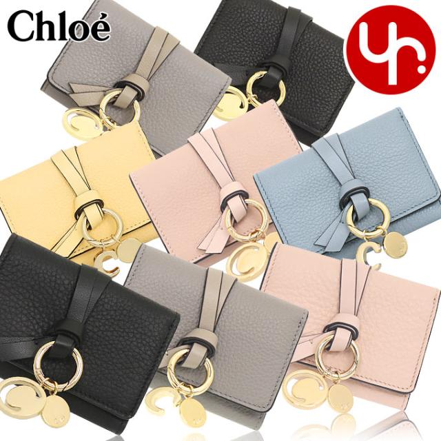 クロエ chloe 財布 三つ折り財布 CHC17AP946 H9Q CHC21WP946 F57 ALPHABET アルファベット レザー ミニ トリフォールド ウォレット レの通販は