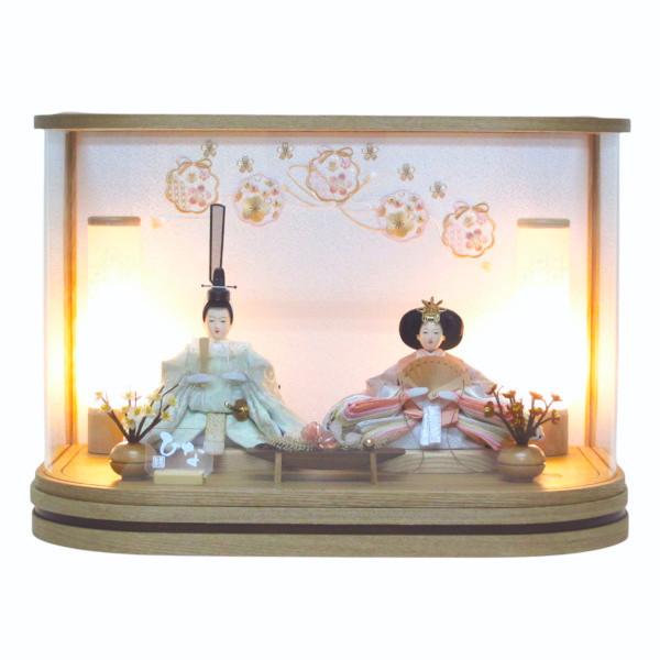雛人形アクリルケース飾り 間口50cm奥行30cm高さ35cm 親王ケース飾り YN1295-TNHC 可愛いひな人形 ケース飾り ケース入り 親王飾り 94,800円