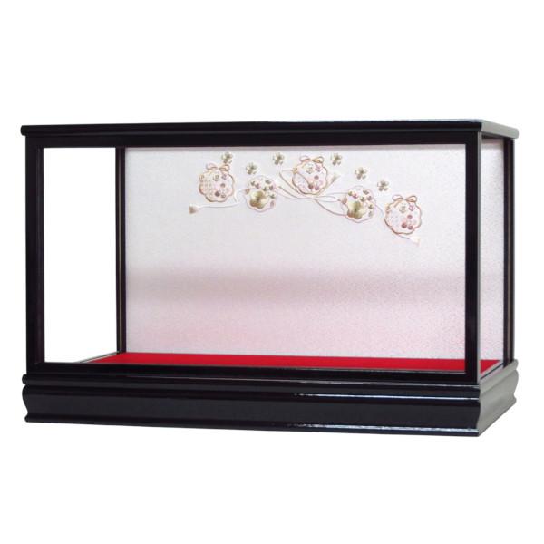 ひな人形ケース478 間口51×奥行30×高さ28cm（ケース内寸） 黒塗り ガラスケース 雛人形 木目込人形の通販は