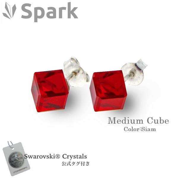 Spark キューブ ピアス スワロフスキー社製 クリスタル 6mm 1月誕生石 カラー ガーネット 赤 誕生日 プレゼント ギフトの通販はau Pay マーケット アクセサリー ジュエリーショップ ブルームハート