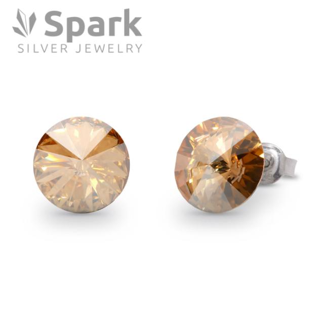 Spark スパーク 一粒 ピアス スワロフスキー社製 クリスタル 10 5mm シンプル ゴールデン シャドウ 誕生日 プレゼント 自分用の通販はau Pay マーケット アクセサリー ジュエリーショップ ブルームハート