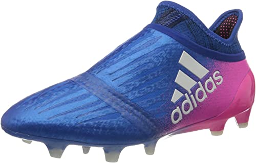 [アディダス] 予約 エックス 16+ ピュアカオス FG／AG ブルー×Rホワイト×Sピンク 31.5cm BB5613