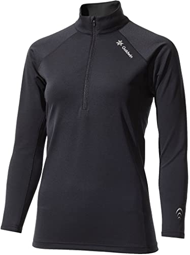 C3fit(シースリーフィット) カットソー アドバンスウォームジップアップロングスリーブ レディース ブラック Sサイズ