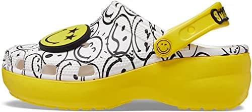 クロックス クロッグサンダル Classic Platform 2022 Smiley Clog W 207980-94S ホワイト 21cm