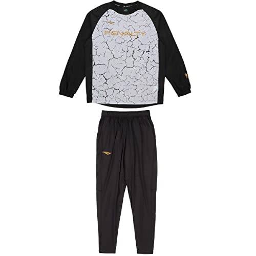 [ペナルティ] セットアップ サッカー フットサル ジュニア ピステジャケット 裏起毛パンツセット PO2527 ボーイズ ホワイト Oサイズ