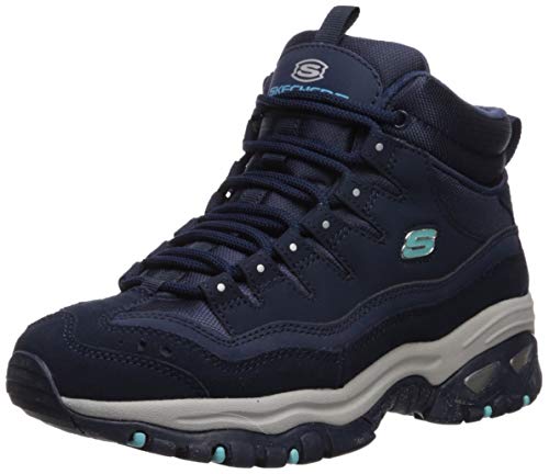 Skechers レディース エナジークール ライダースエード オーバーレイ ウェービー レースアップブーツ チャッカー US サイズ: 7.5 カラー: ブルーの通販は