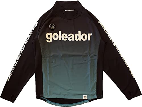 goleador(ゴレアドール) 昇華グラデーション ストレッチ 切替/裏起毛 ハイネックシャツ Lサイズ (91) ブラック G-2515