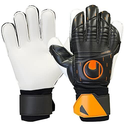 uhlsport (ウールシュポルト) 試合用 キーパーグローブ スピードコンタクト スーパーソフト 1011266 01 7号 ブラック×ホワイト×フローオレンジ