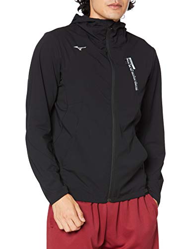 [Mizuno] トレーニングウェア ウィンドブレーカージャケット 動きやすい 撥水性 32ME0020 メンズ ブラック Mサイズ