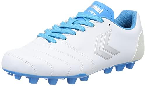 [ヒュンメル] サッカーシューズ ヴォラート2 JR. WIDE ホワイト×L.ブルー (1067) 22.0 cm