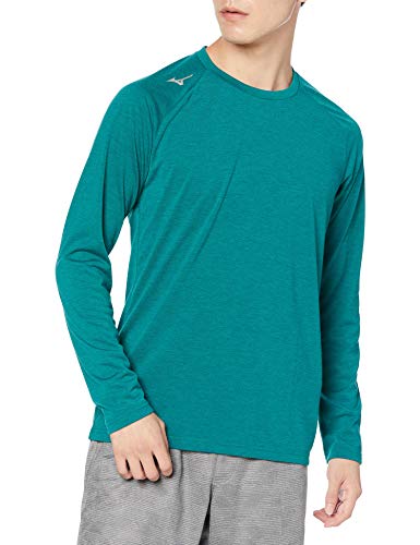 [Mizuno] トレーニングウェア ロングスリーブシャツ 長袖 吸汗速乾 32MA0041 メンズ グリーン杢 Mサイズ