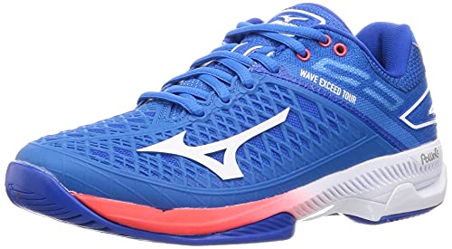 [ミズノ] テニスシューズ ウエーブエクシード TOUR 4 AC オールコート ブルー×ホワイト×レッド 22.5 cm 2E
