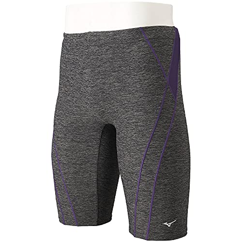 MIZUNO(ミズノ) 水着 ジム用 メンズ ハーフスパッツ(股下26cm・立体カップ付) N2JB9102 97:ブラック杢×Dパープル サイズ:Sの通販は 7,464円