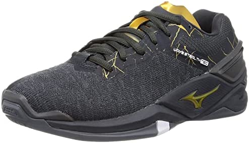 [ミズノ] ハンドボールシューズ ウエーブステルス NEO ブラック×ゴールド 26.5 cm 2E